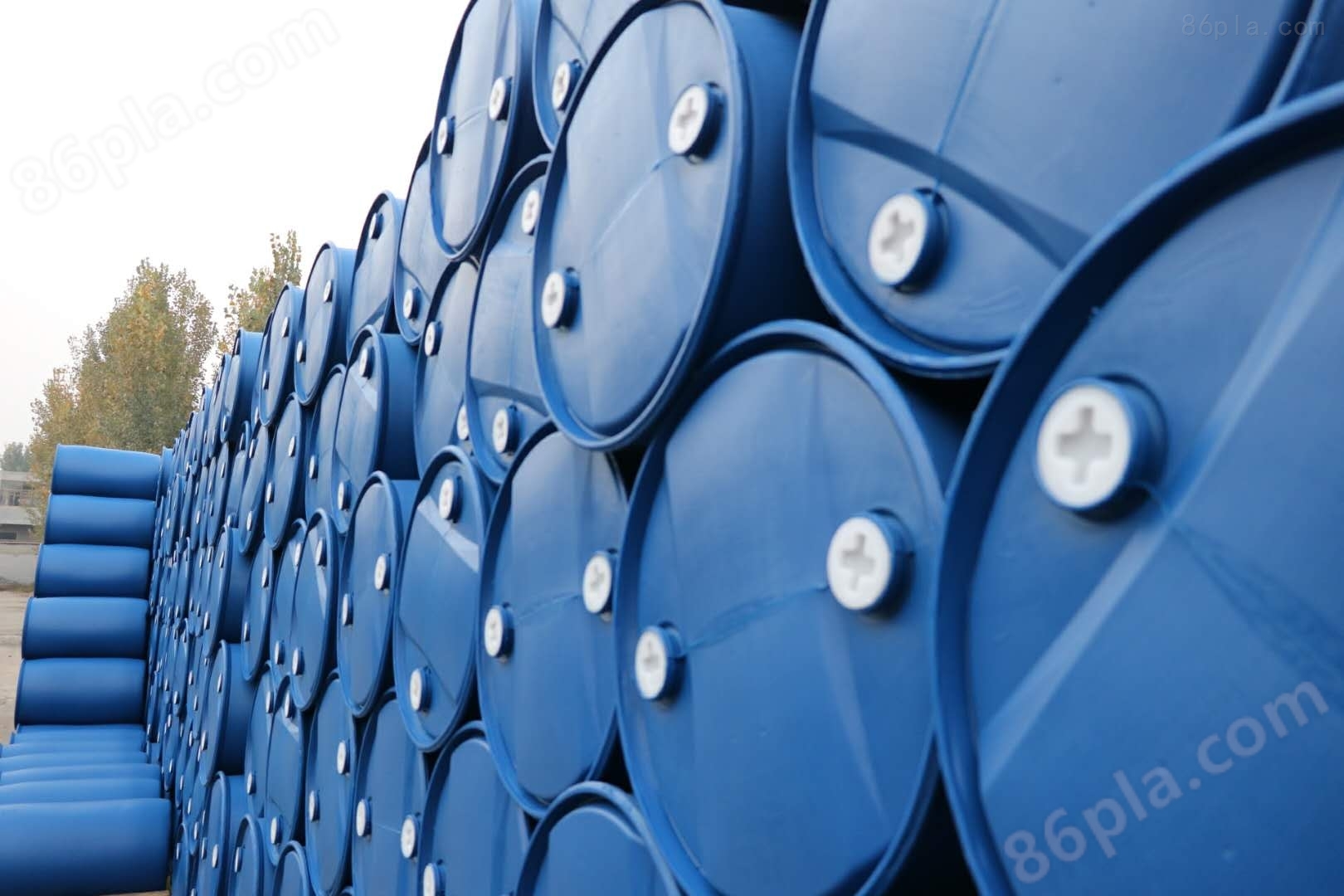 HDPE桶定制外观蓝色塑料桶物流容器