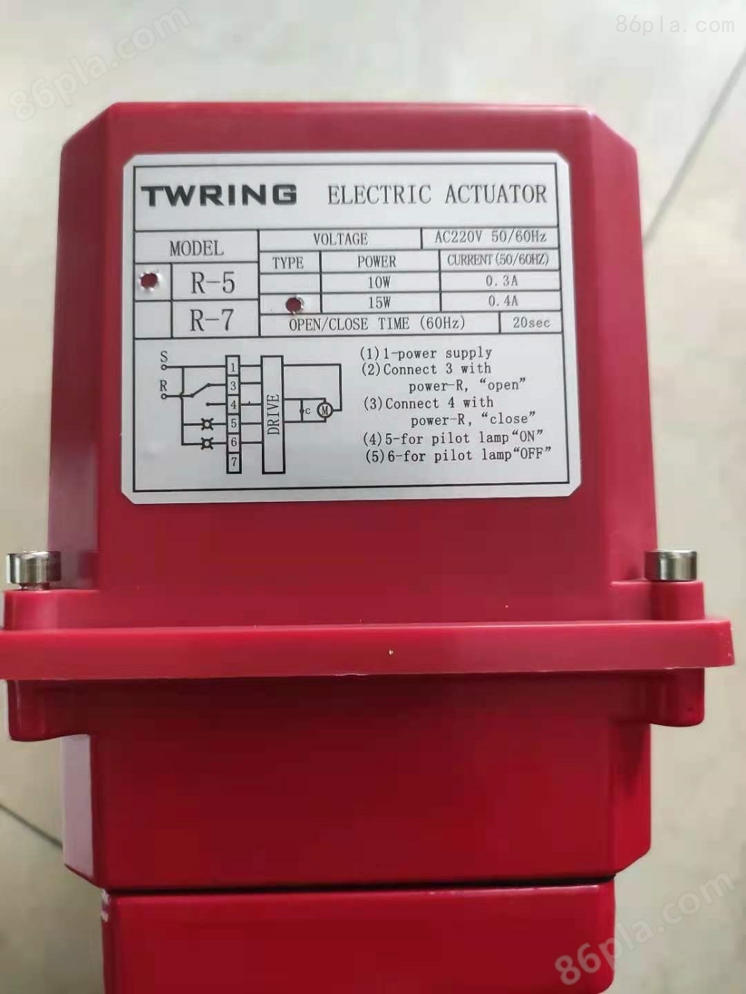 R-5电动执行器 中国台湾TWRING电动球阀Electri