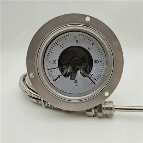 不锈钢电接点压力式温度计(轴向）